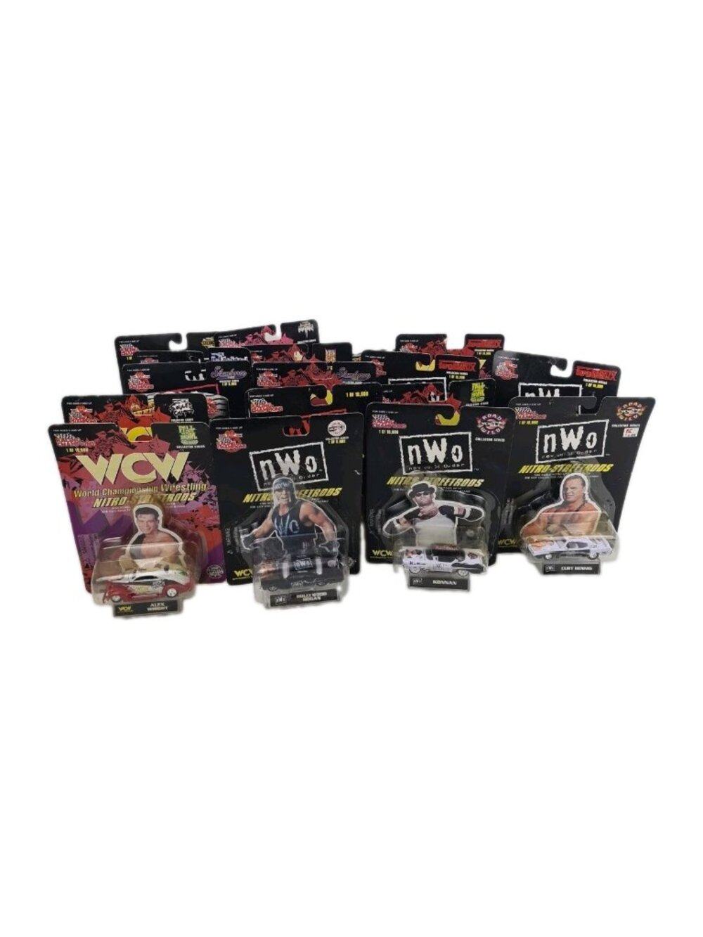 Lot Of 18 WCW Nitro Streetrods 1:64 Diecast Hogan Nash Sting Bret Hart+ DIE12
